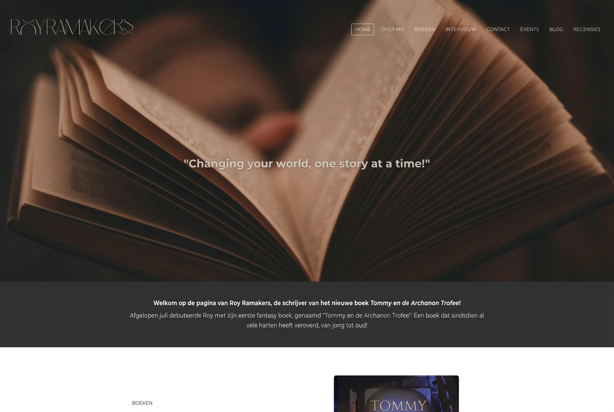 Roy Ramakers — Personal website for an author with books, blog and events